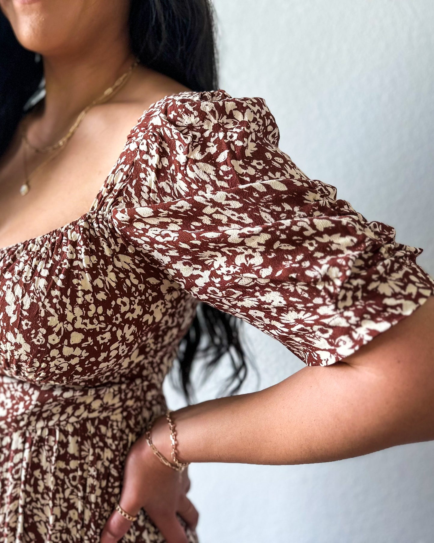 Abigail Printed Midi Dress