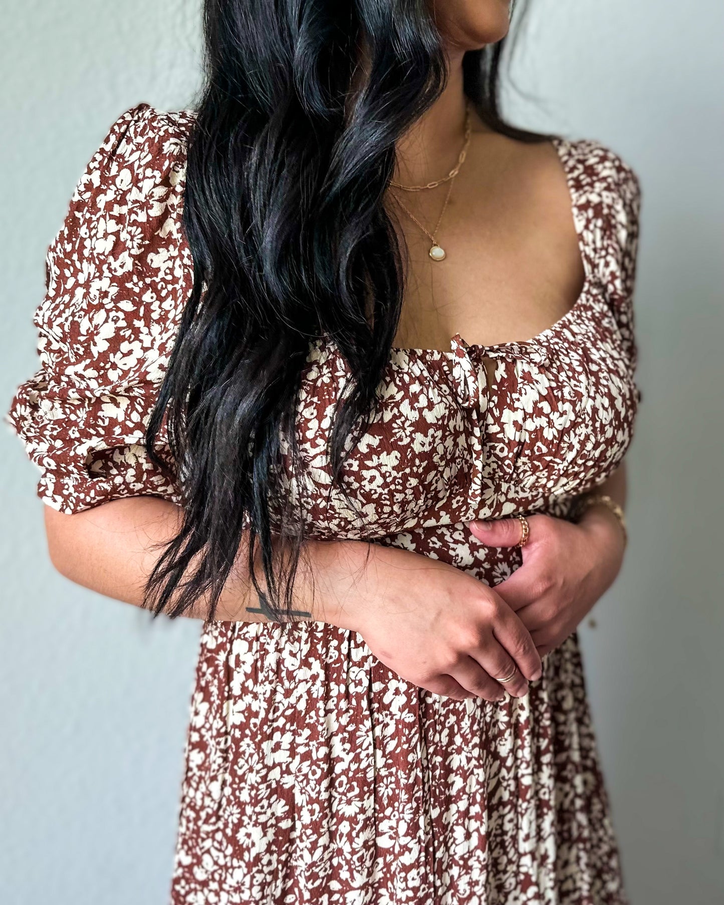 Abigail Printed Midi Dress
