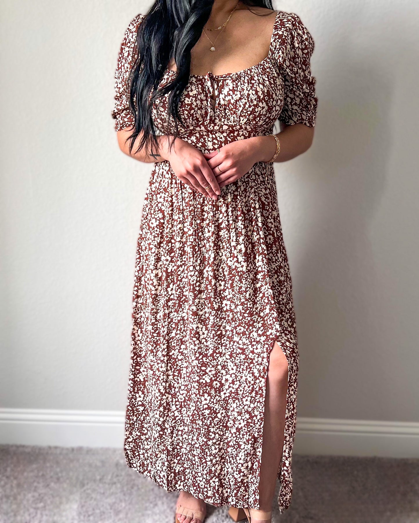 Abigail Printed Midi Dress