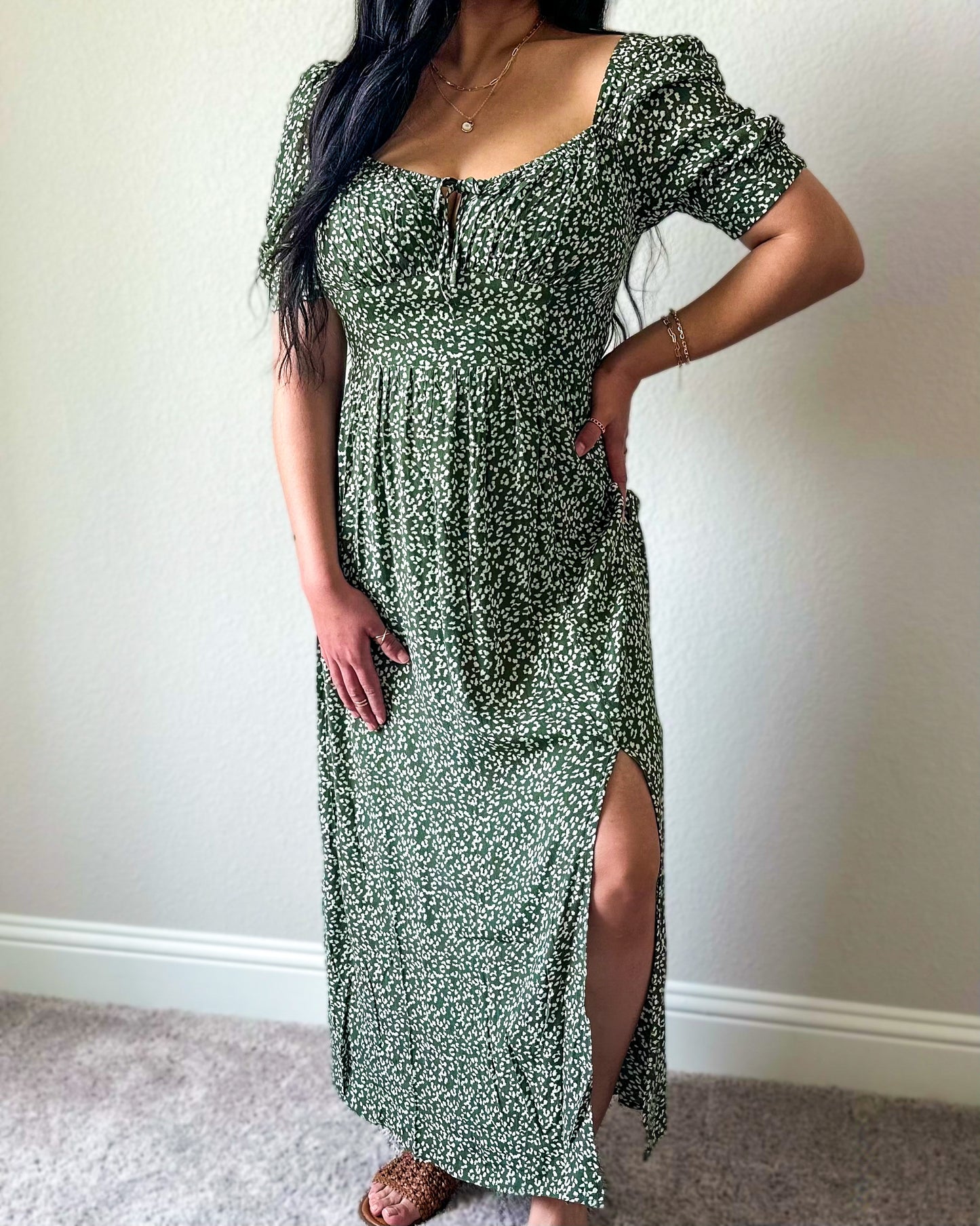 Abigail Printed Midi Dress